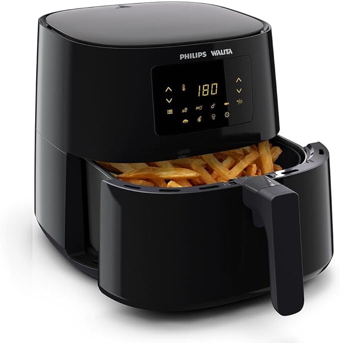 Philips Walita Preta Fritadeira Airfryer Essential XL Digital, 6.2L de capacidade, Garantia internacional de dois anos, 110V, 2000W (RI9270:90)