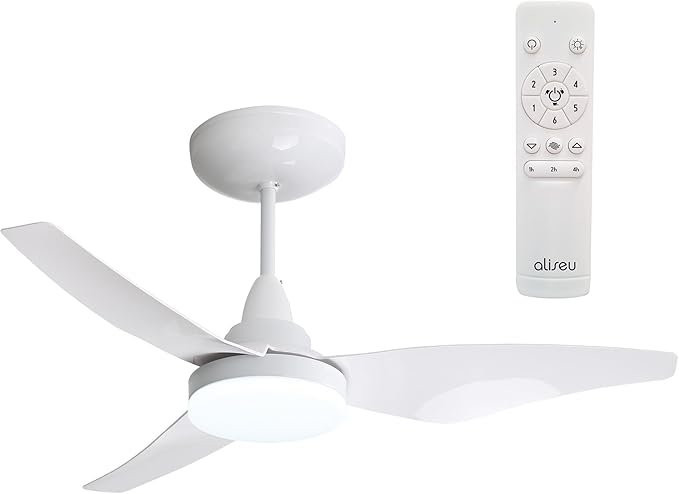 Ventilador de Teto Aliseu Mestre Branco Bivolt com Controle Remoto