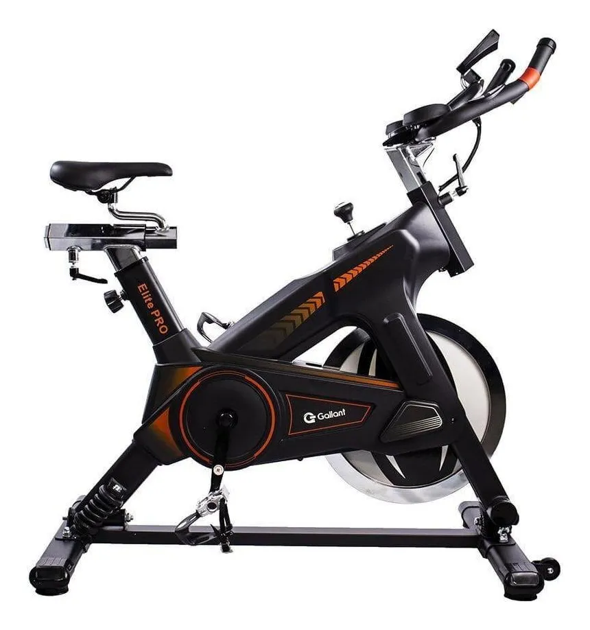 Bicicleta Ergométrica Gallant Elite Pro Spinning Mecânica Preto:laranja
