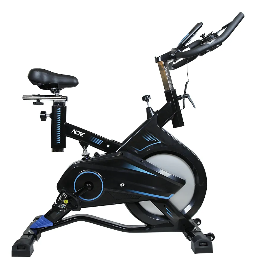Bicicleta Ergométrica para Spinning E17 Treino Cardio em Casa Monitor LCD Acte Sports