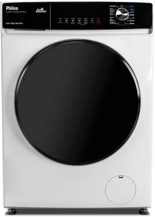 Lava e Seca Philco 11kg Pls11a Eco Invertplus 16 Programas Lavagem Branca
