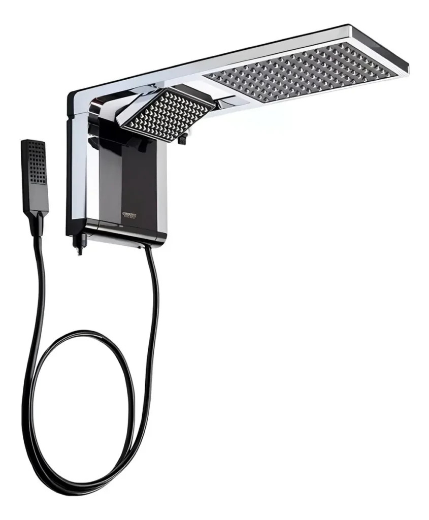 Chuveiro Lorenzetti Acqua Ultra Duo Elétrico De Parede Preto-Cromado 7800W
