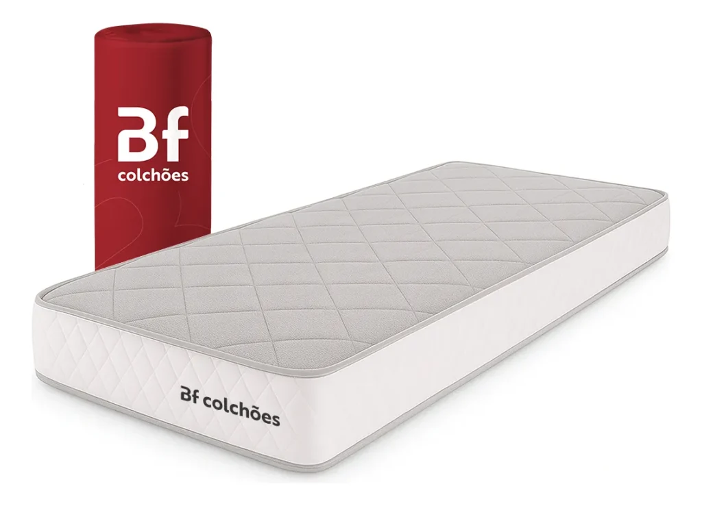 Colchão Solteiro Ortopédico de Espuma D45 a Vácuo 88x188cm BF Colchões