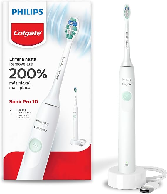 Escova de Dente Elétrica Philips Colgate SonicPro 10, Recarregável