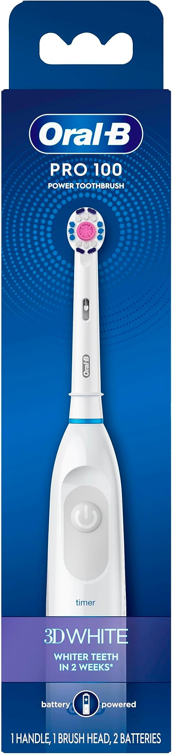 Oral-B Escova de dentes elétrica Pro 100 3D branca