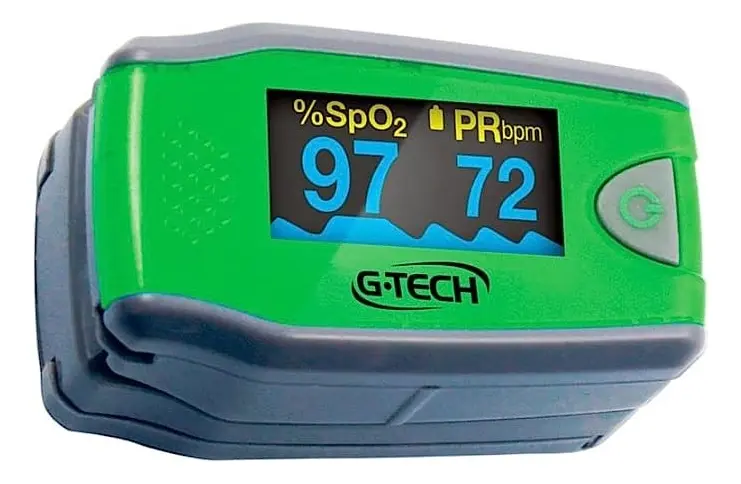 Oxímetro Pediátrico G-Tech Verde e Cinza