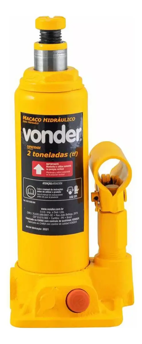Macaco Hidráulico Garrafa Vonder 2 Toneladas