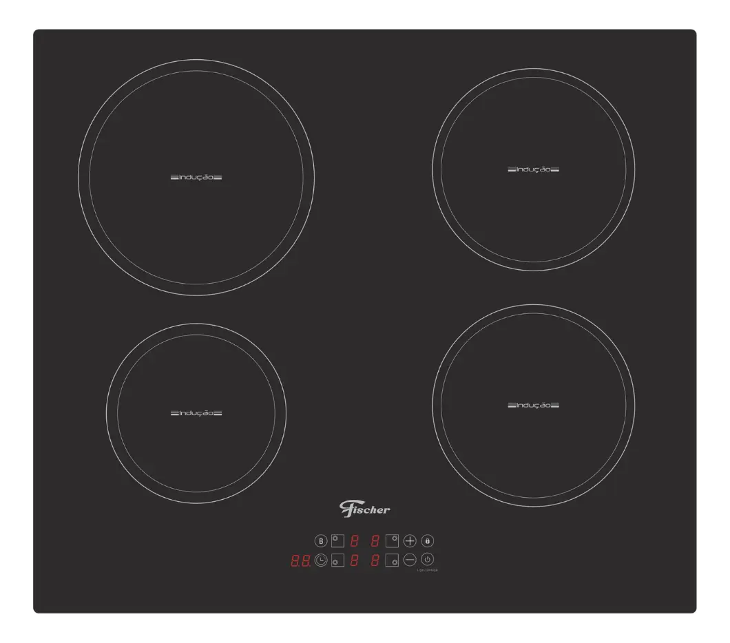 Cooktop de Indução Fischer 4 Bocas Touch Screen 220V