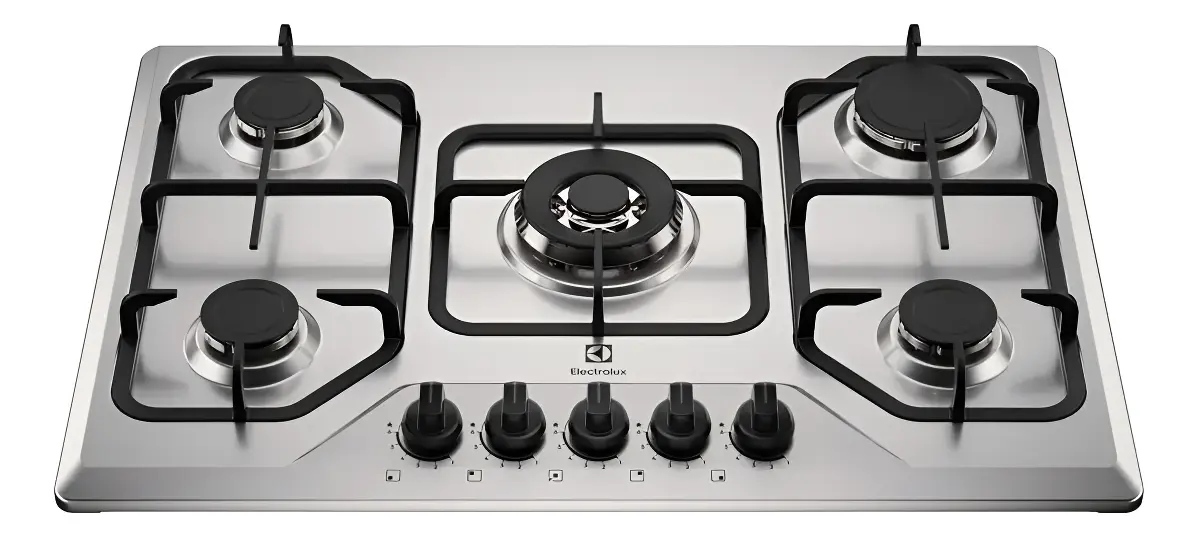 Cooktop Electrolux 5 Bocas a Gás Inox Multi Chama (KE5XC)