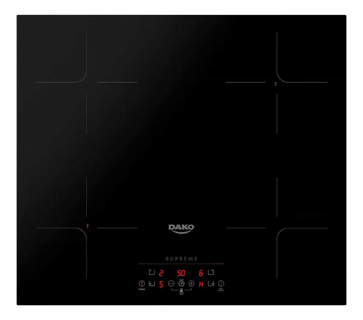 Cooktop de Indução Dako Supreme 4 Bocas com Trava de Segurança
